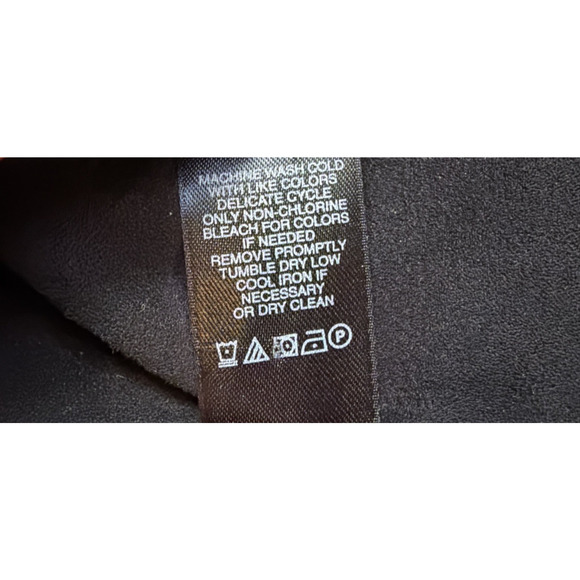 Claiborne Faux Suede Shirt Jacket Black Button Up Size Large - Picture 4 of 7